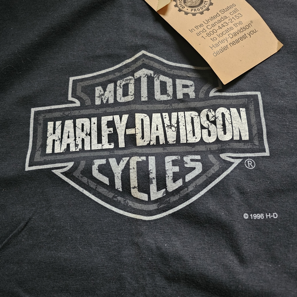 NOS 1996 Harley Davidson Logo T Shirt Size L